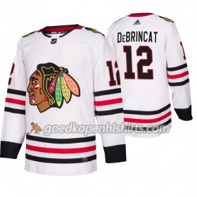 Chicago Blackhawks Alex DeBrincat 12 Adidas 2019-2020 Wit Authentic Shirt - Mannen